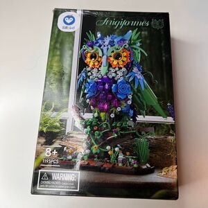 JOJO&Peach Floral Owl Toy Building SetsAdults and Teens Age 8 10 12 14+ (1193 Pi